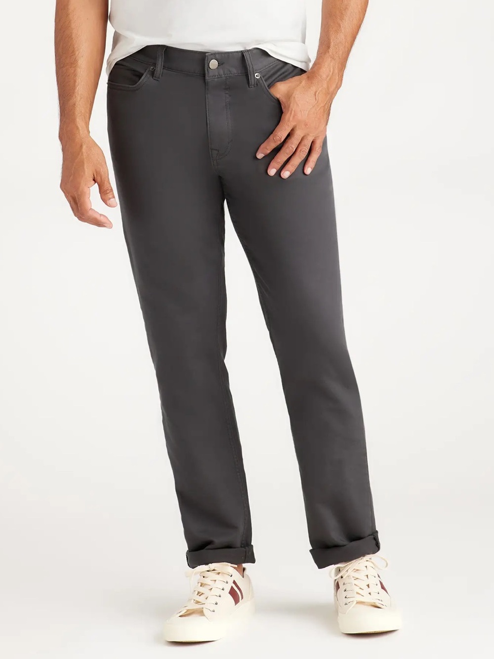 Quince Men’s Comfort Stretch Traveler 5-Pocket Pants - Straight Charcoal 32x32
